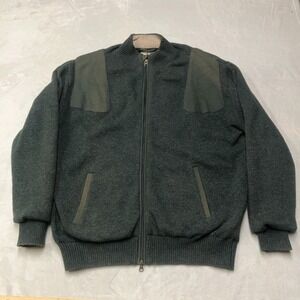 Beretta Lambswool Full Zip Windstop Jacket Men's XL Green Hunting‎ Shooting